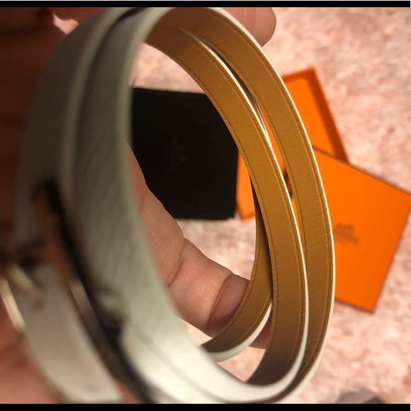 Hermès Rust Triple Wrap Behapi Bracelet/white - Picture 3 of 6